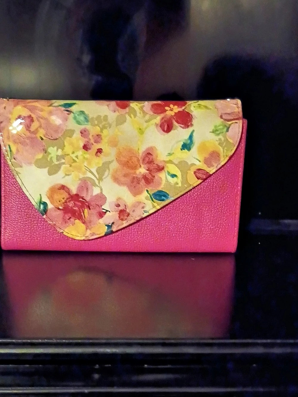 Floral Pink Wallet Like New